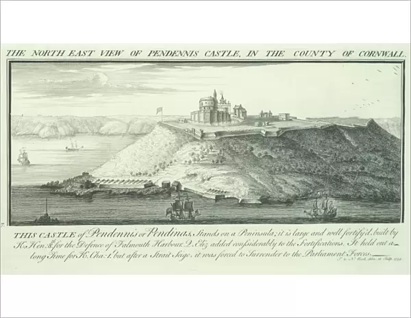 Pendennis Castle engraving N070777