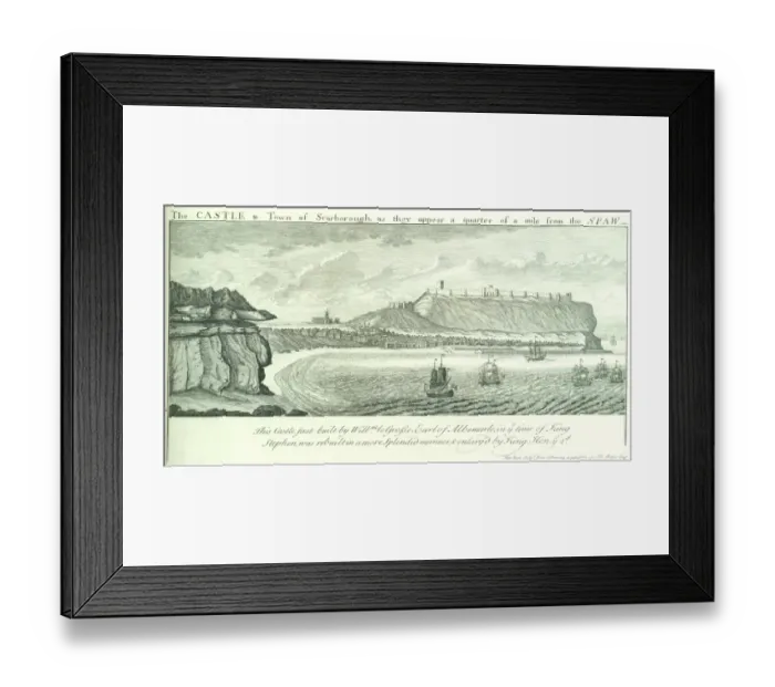 Framed Print : Scarborough Castle engraving N070749