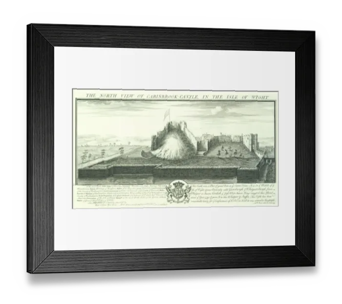Framed Print : Carisbrooke Castle engraving N070757 Framed Print : Carisbrooke Castle engraving N070757
