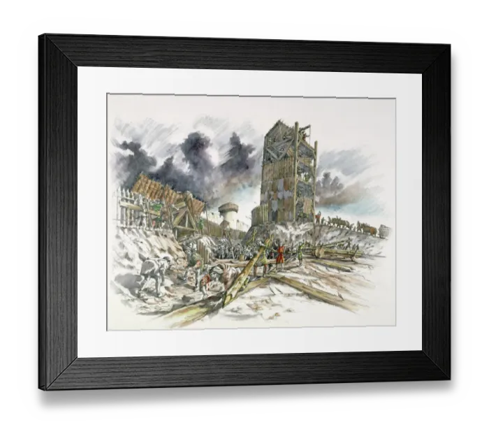Framed Print : Dover Castle siege J020155