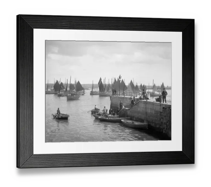 Framed Print : Fishermen, Falmouth Pier CC56_00752
