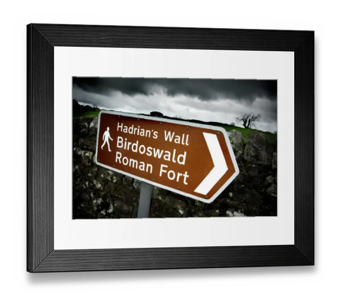Framed Print : Birdoswald Roman Fort sign N070973 Framed Print : Birdoswald Roman Fort sign N070973