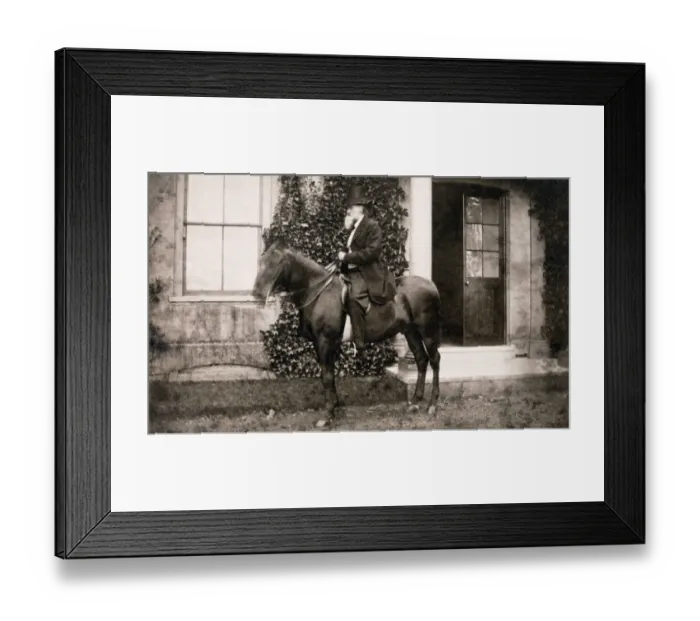 Framed Print : Charles Darwin on horseback K970217 Framed Print : Charles Darwin on horseback K970217
