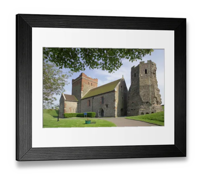 Framed Print : Roman Pharos and St Marys Church N060946
