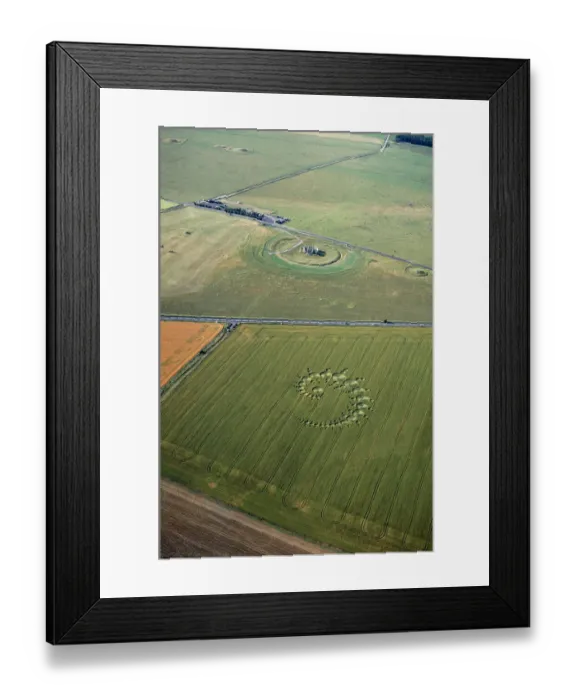 Framed Print : Stonehenge and crop circle N960002