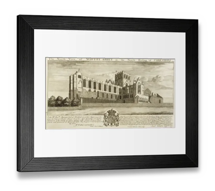 Framed Print : Whitby Abbey engraving J010105