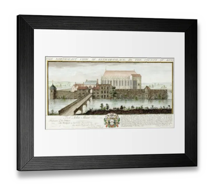 Framed Print : Eltham Palace engraving K031289