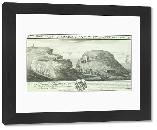 Tintagel Castle engraving N070783