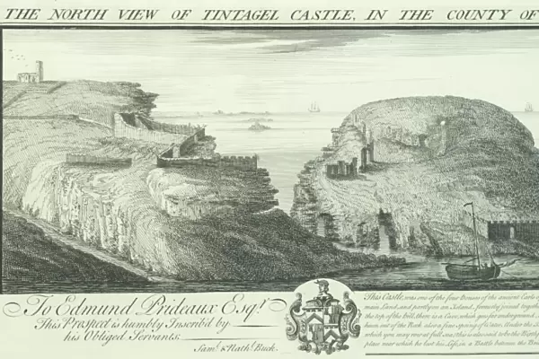 Tintagel Castle engraving N070783