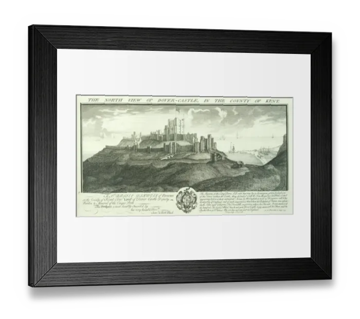 Framed Print : Dover Castle engraving N070808