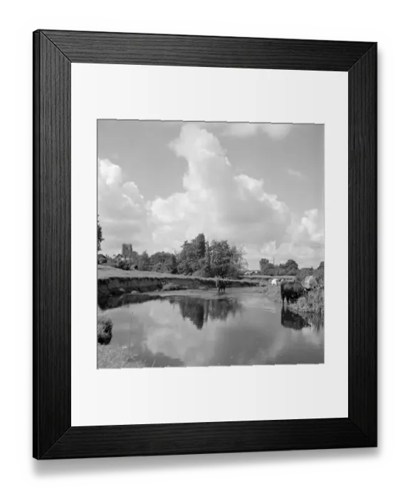 Framed Print : Rural river scene a079535