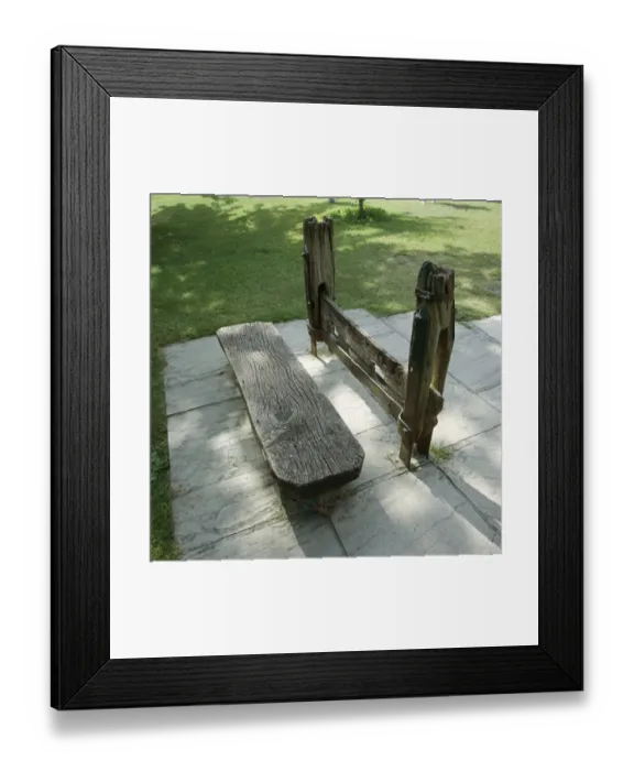 Framed Print : Wooden Stocks, Stow-on-the-Wold K991567
