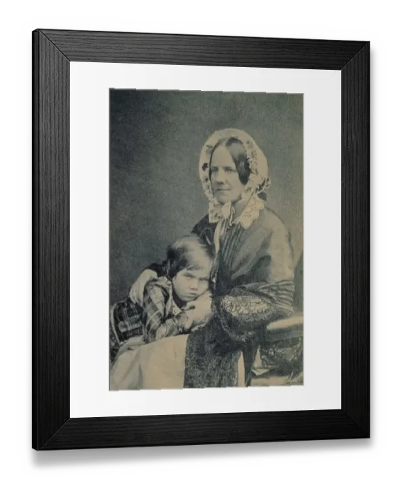 Framed Print : Emma Darwin and son Leonard K970227