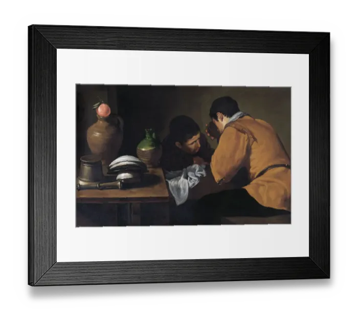 Framed Print : Velazquez - Two Young Men Eating at a Humble Table N070556