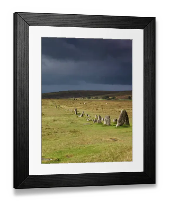Framed Print : Merrivale Prehistoric Settlement N071133
