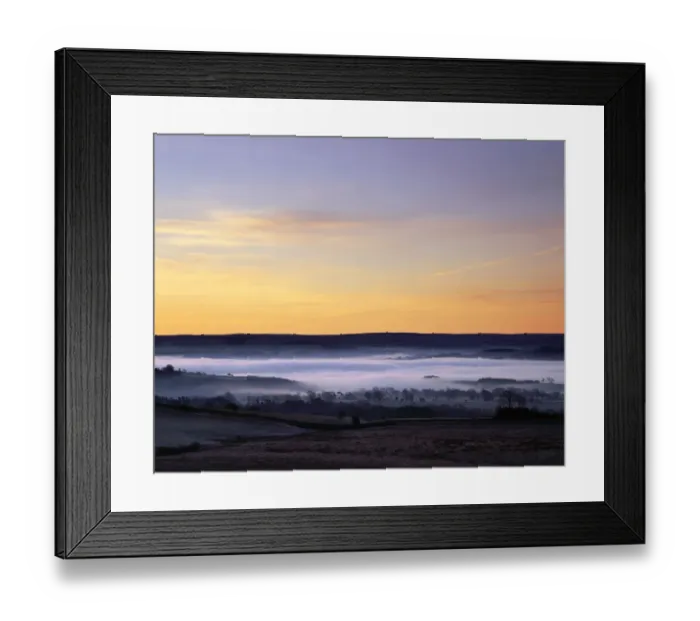 Framed Print : Hadrians Wall: Misty valley J080004 Framed Print : Hadrians Wall: Misty valley J080004