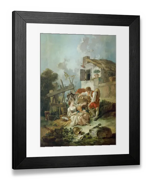Framed Print : Boucher - Exchange of Produce J030044 Framed Print : Boucher - Exchange of Produce J030044