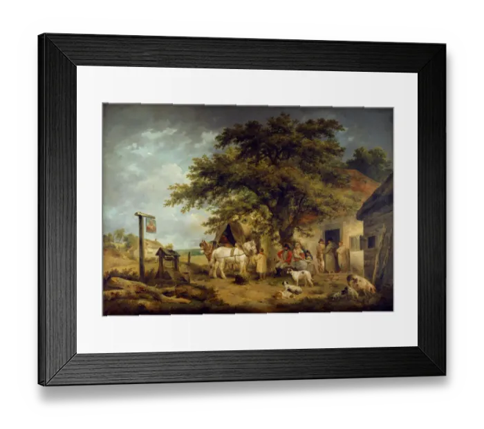 Framed Print : Morland - A Soldier and his family J030047