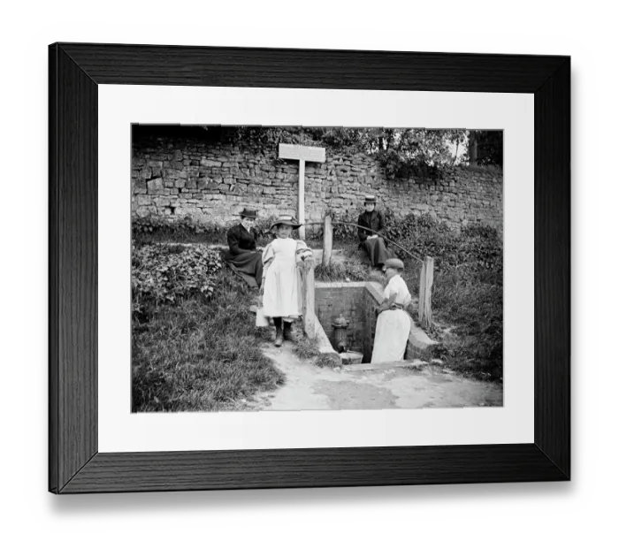 Framed Print : At the village water pump a97_05320 Framed Print : At the village water pump a97_05320