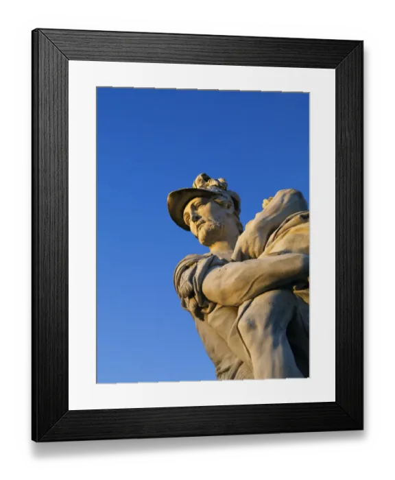 Framed Print : Wrest Park garden statue N100757 Framed Print : Wrest Park garden statue N100757