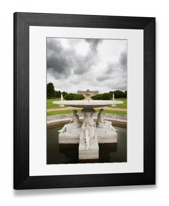 Framed Print : Fountain, Wrest Park House and Gardens N100758 Framed Print : Fountain, Wrest Park House and Gardens N100758