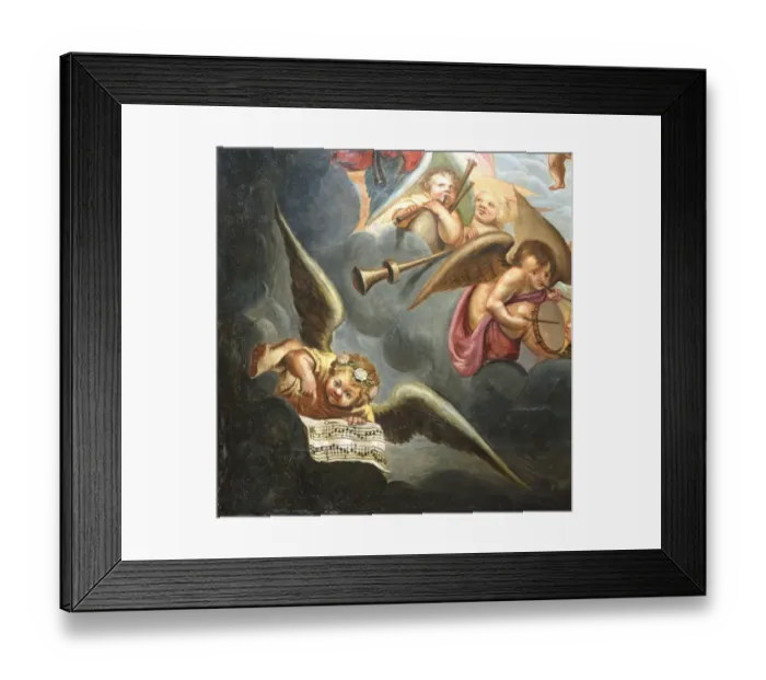 Framed Print : Detail of the ceiling mural, Heaven Room, Bolsover Castle K00010 Framed Print : Detail of the ceiling mural, Heaven Room, Bolsover Castle K00010