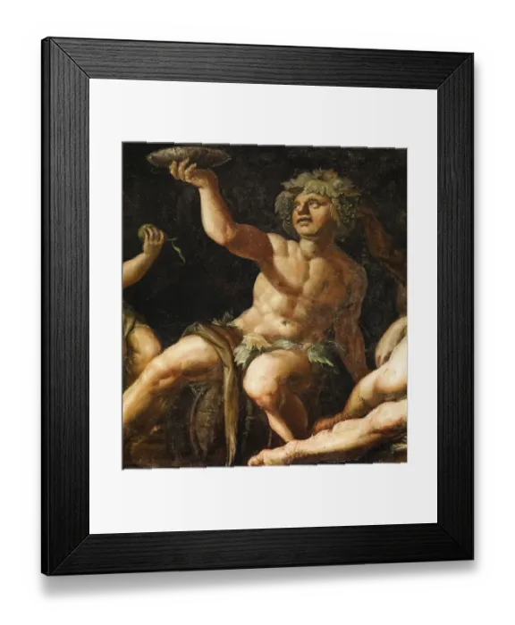 Framed Print : Detail of painted panel, Elysium Room, Bolsover Castle N090465