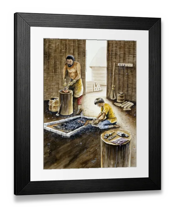 Framed Print : Viking workshop J940005