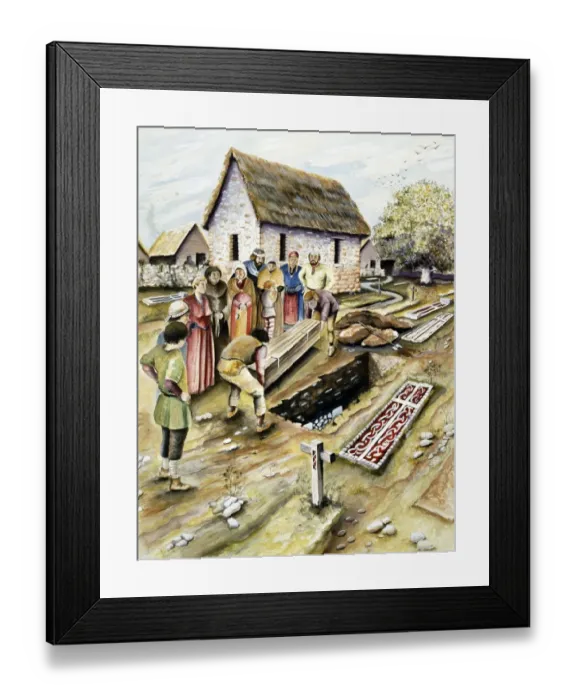 Framed Print : Viking burial J940006