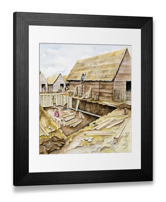 Framed Print : Viking buildings J940007