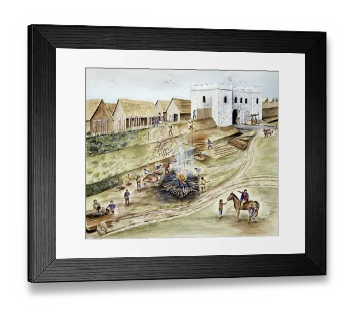 Framed Print : Viking defences of York J940081