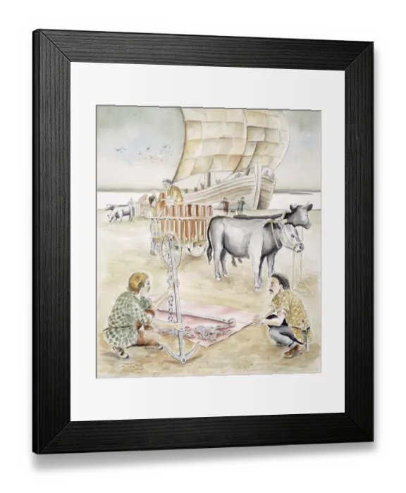 Framed Print : Trading at Hengistbury Head, Dorset J950024
