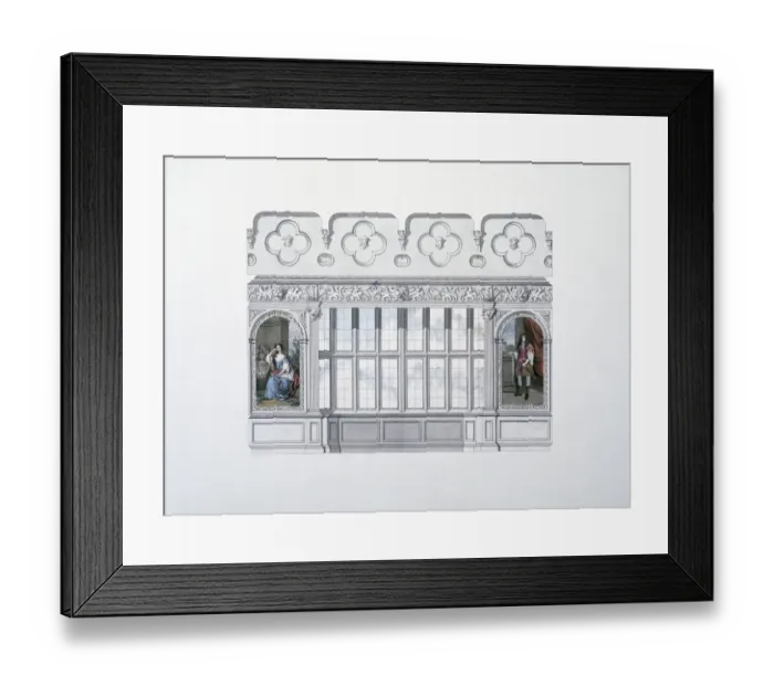 Framed Print : Audley End House. Saloon, south elevation J020230