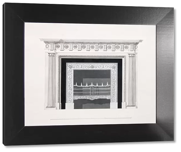 Audley End House. Library fireplace K960860