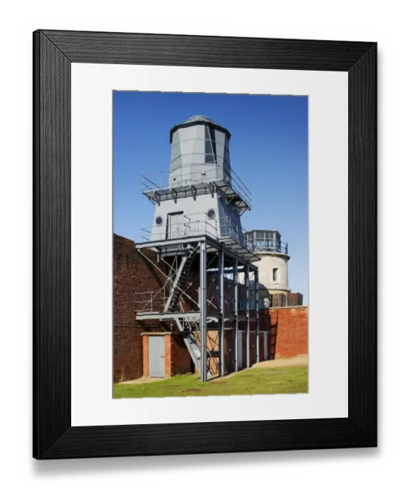 Framed Print : Hurst Castle lighthouses N120051