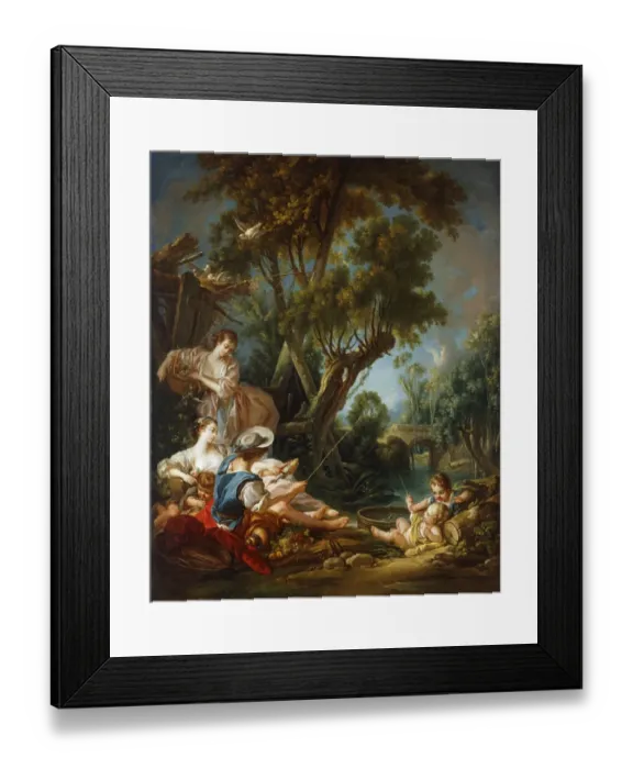 Framed Print : Boucher - Le Pecheur J910023 Framed Print : Boucher - Le Pecheur J910023