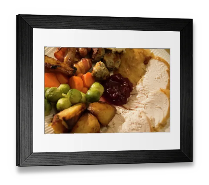 Framed Print : Christmas dinner