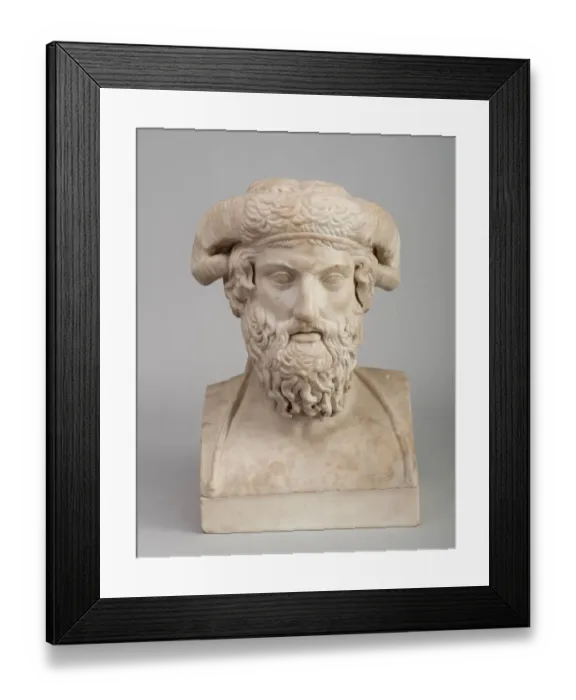 Framed Print : Bust of Zeus Ammon N100779 Framed Print : Bust of Zeus Ammon N100779
