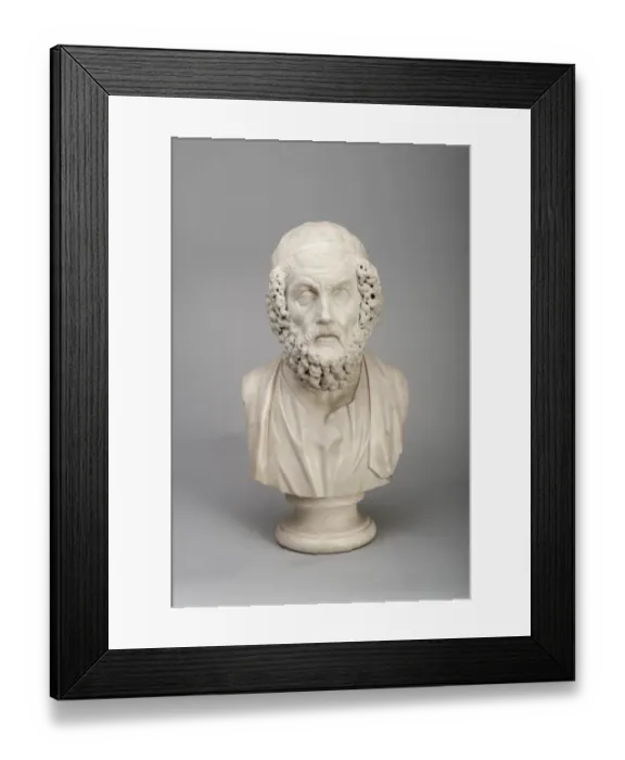 Framed Print : Wilton - Marble bust of Homer N100780