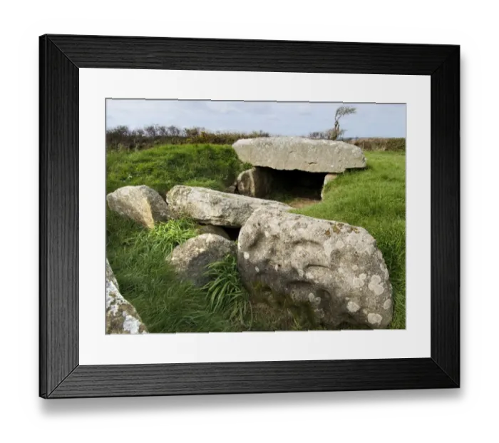 Framed Print : Tregiffian Burial Chamber N071864
