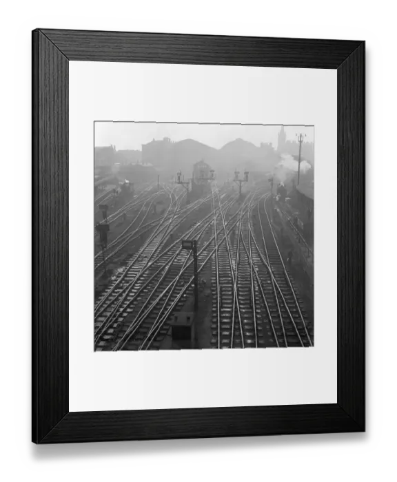 Framed Print : Railway tracks, Kings Cross a073103 Framed Print : Railway tracks, Kings Cross a073103