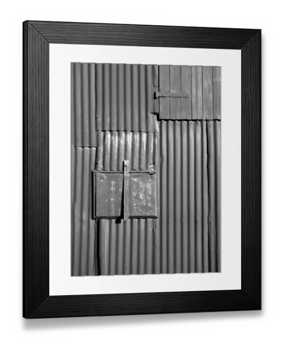 Framed Print : Corrugated iron N080026