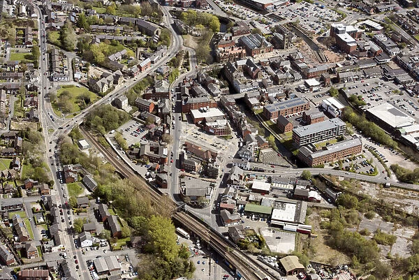 aerial urban. Stalybridge, Tameside, Greater Manchester, 2021