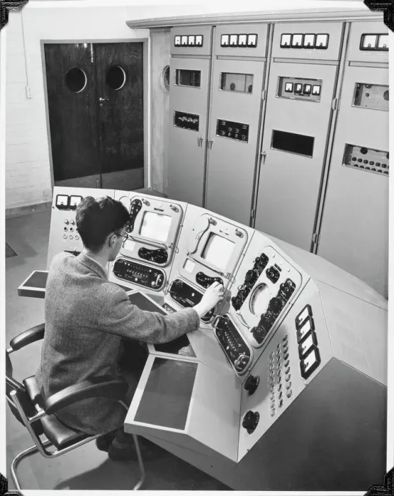 Framed Print : BBC Transmitter Control Desk, Holme Moss JLP01_05_01_087