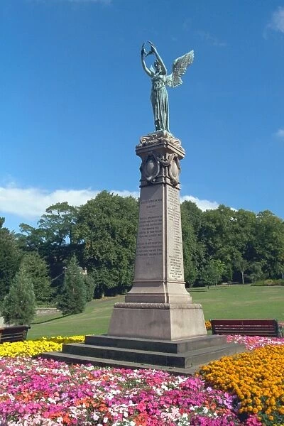 Boer War Memorial. Colourful shot of the memorial in Saltwell Park, Tyne and Wear