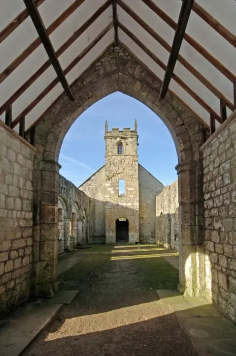 Framed Print : Church of St Martin, Wharram Percy Medieval Village N080340