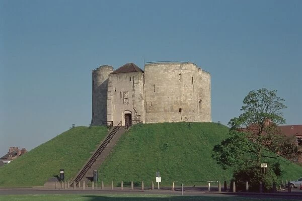 Cliffords Tower. Grade I listed castle keep in York, North Yorkshire. IoE 462999