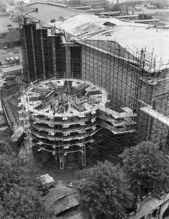 Framed Print : Coventry Cathedral construction site JLP01_08_058124