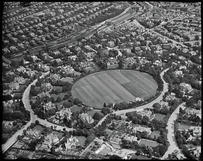 Framed Print : Dean Park Sports Ground and Bournemouth Central Station app_22790_013