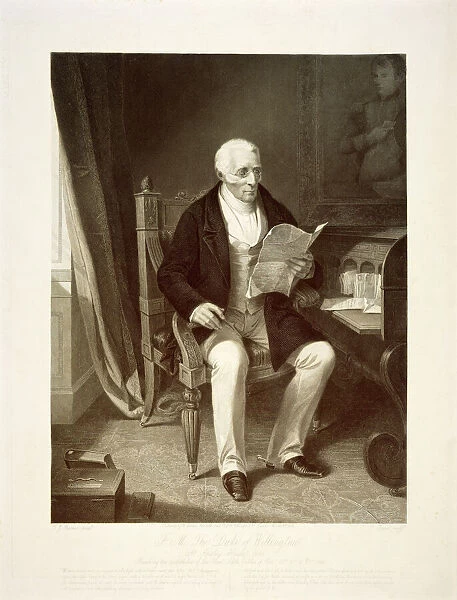 The Duke of Wellington reading despatches J050176